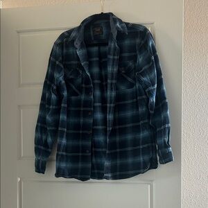 Jachs Navy Plaid Shirt Jacket